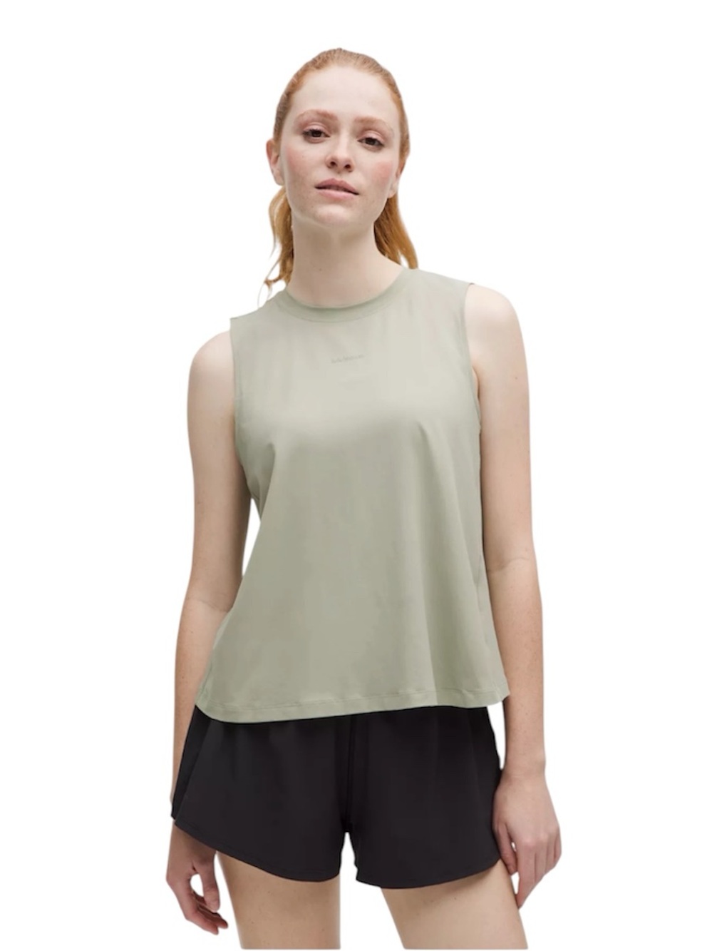 Lululemon NWT Pace Crush Cross-Back Graphic Tank Top - Fog Green Size Small
